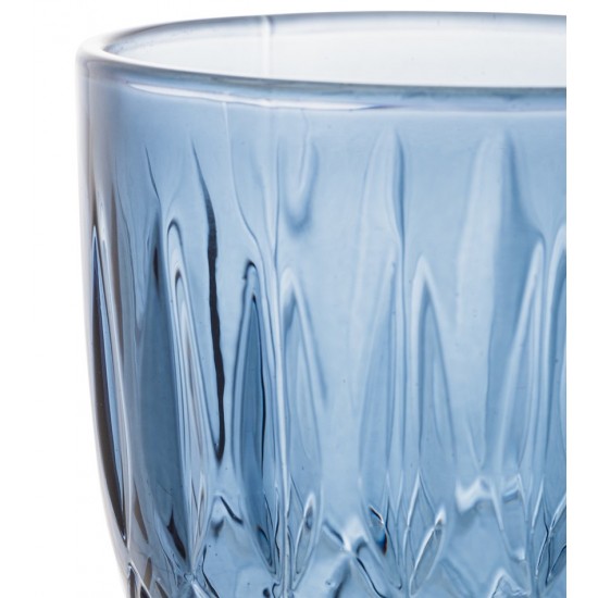 Jogo 6 Taças 345ml Vidro Greek Azul